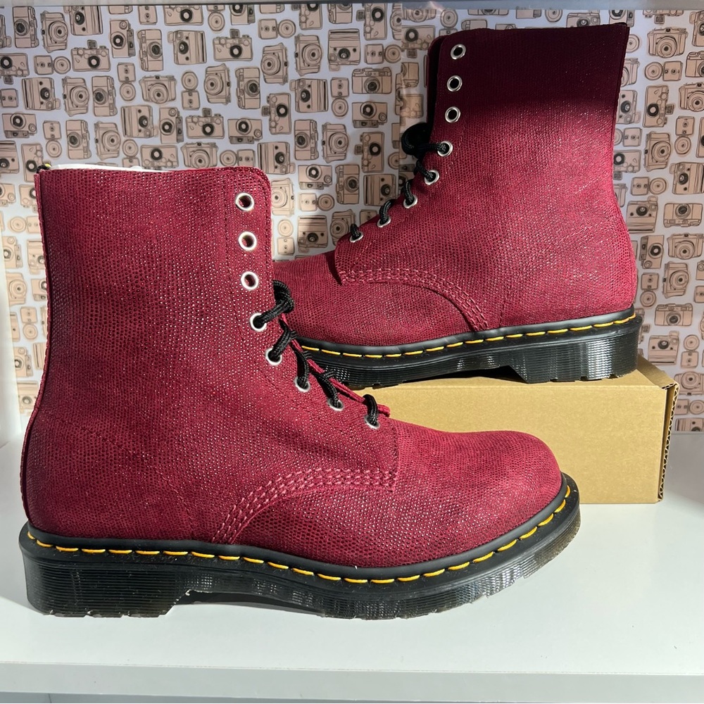 Stylish Burgundy Lace-Up Boots